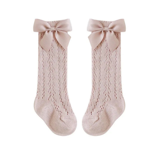 Knee High Bow Socks