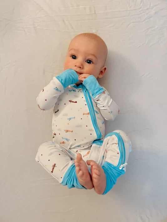 Vintage Airplanes Bamboo Sleeper