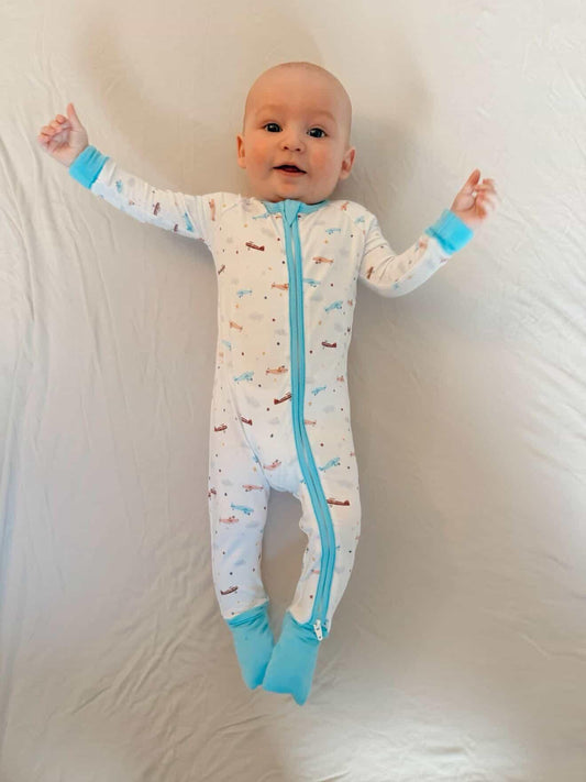 Vintage Airplanes Bamboo Sleeper