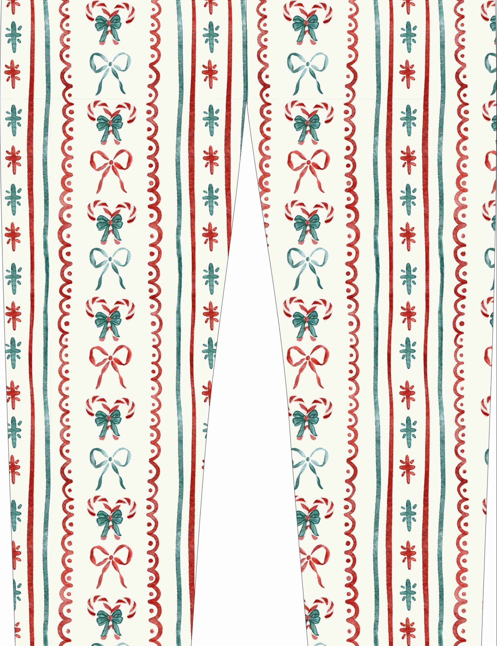 Mistletoe Bows Adult Bamboo Jogger