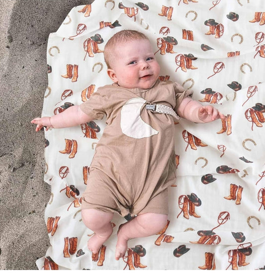 Bamboo & Muslin Swaddle | Baby Cowpoke