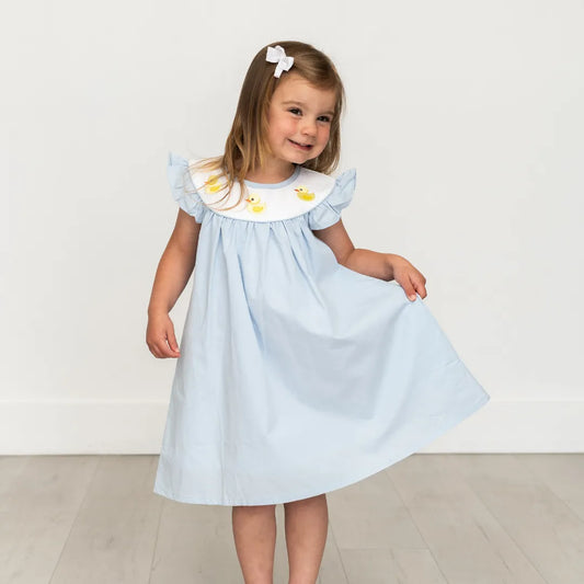 Rubber Duckie Flutter-Sleeve Dress