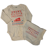 Merry Christmas Long Sleeve Onesie