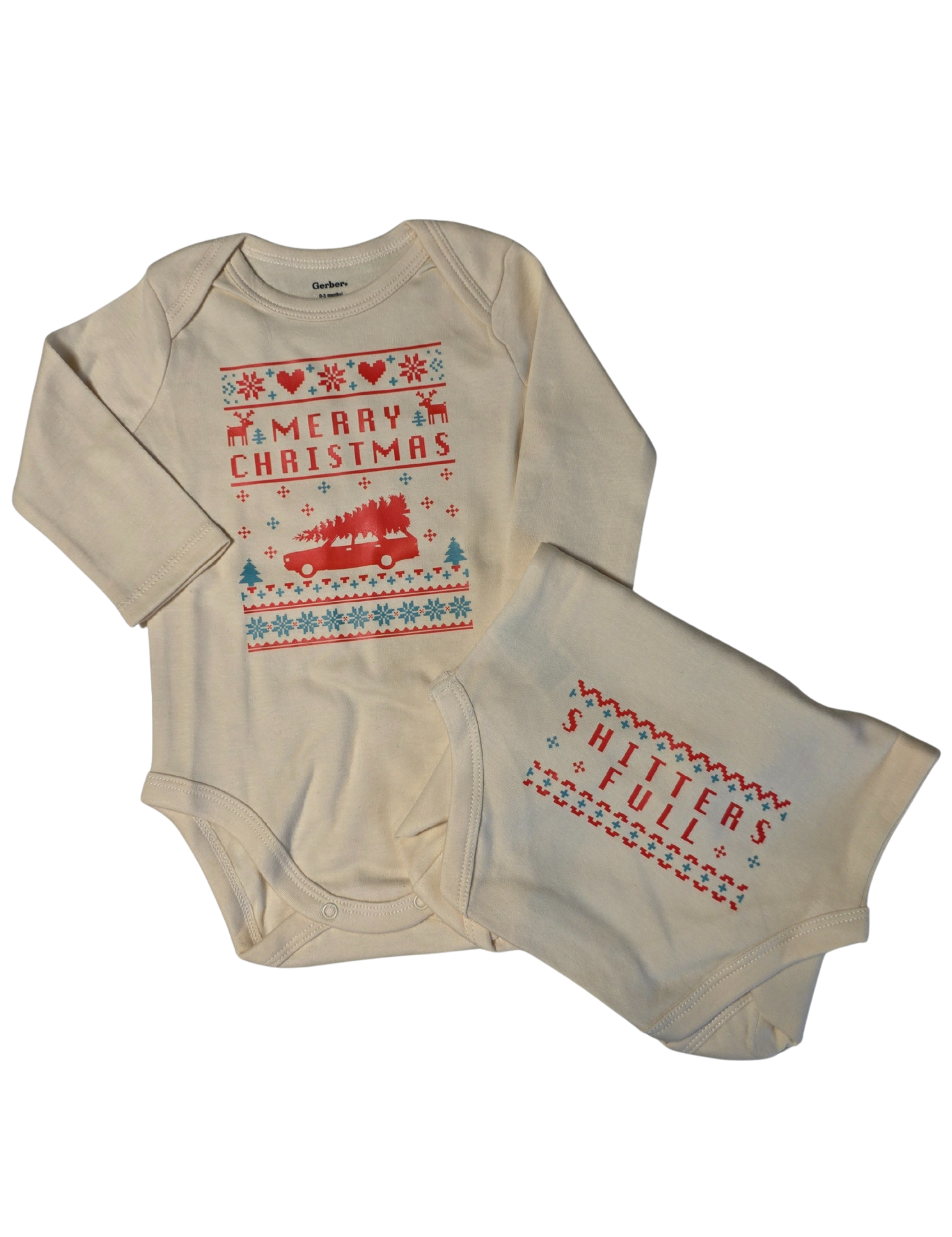 Merry Christmas Long Sleeve Onesie