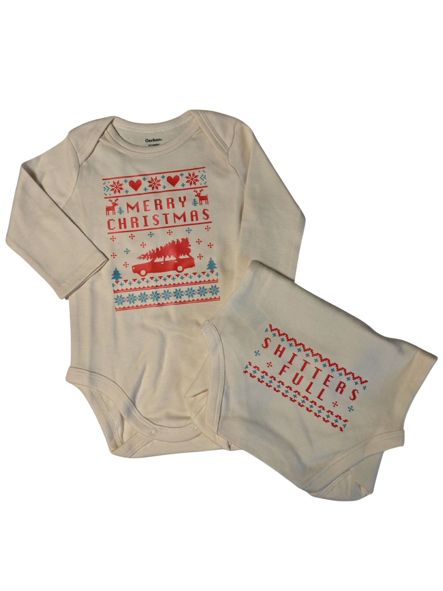 Merry Christmas Long Sleeve Onesie