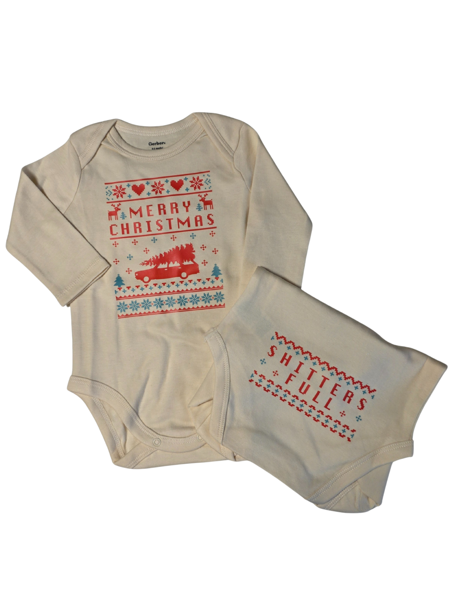 Merry Christmas Long Sleeve Onesie