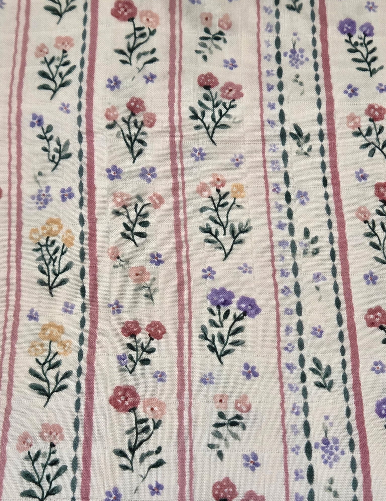 Wildflower Ribbon Bamboo & Muslin Swaddle