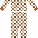 Autumn Checks Two Piece Bamboo Sleeper Set