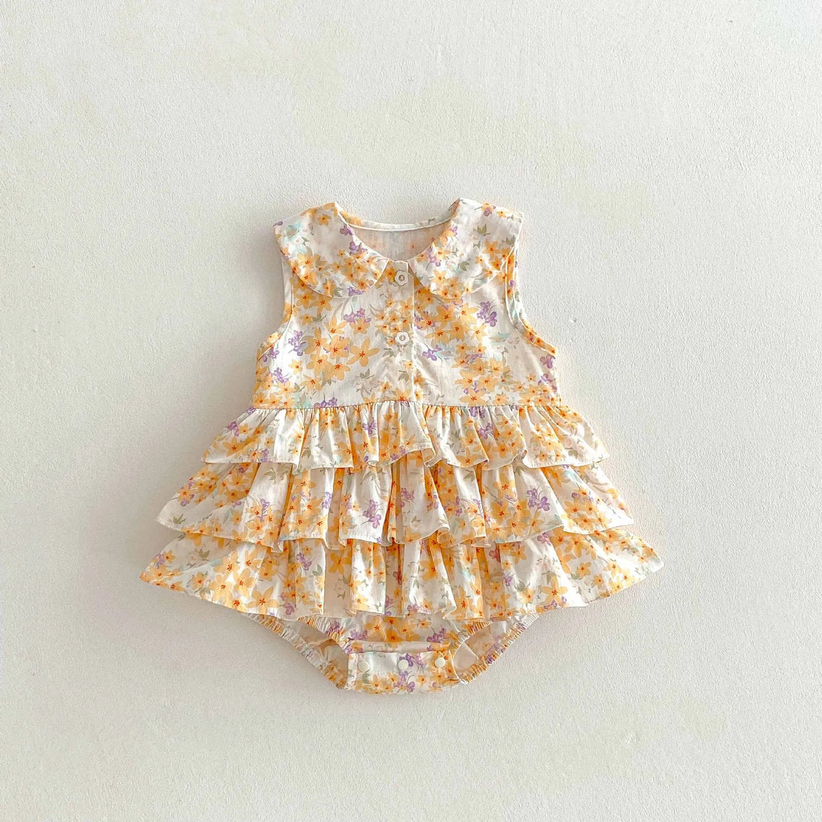 Adele Collared Ruffle Romper