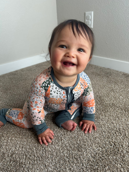 Harvest Patchwork Bamboo Ruffle Sleeper