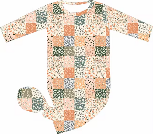 Harvest Patchwork Bamboo Knotted Gown