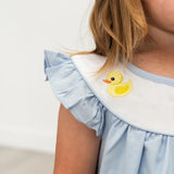 Rubber Duckie Flutter-Sleeve Dress