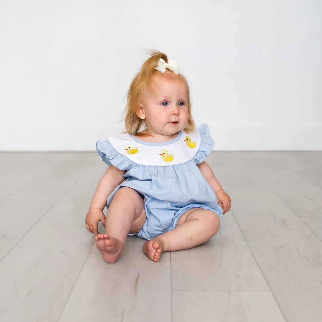 Rubber Duckie Flutter-Sleeve Romper