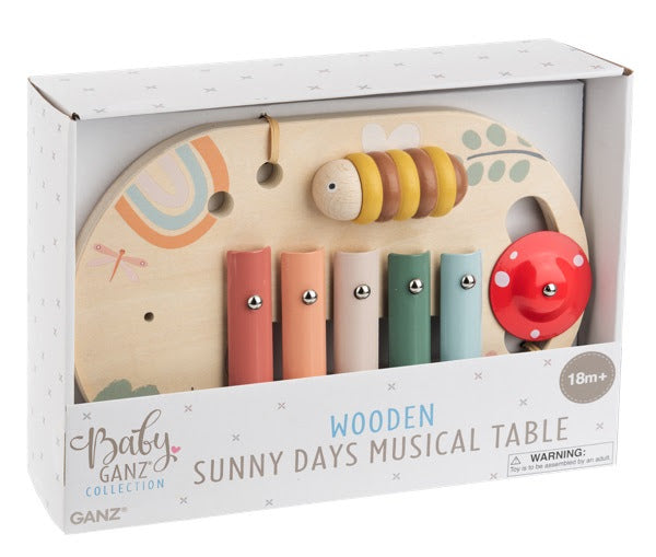 11" Wooden Sunny Days Musical Table