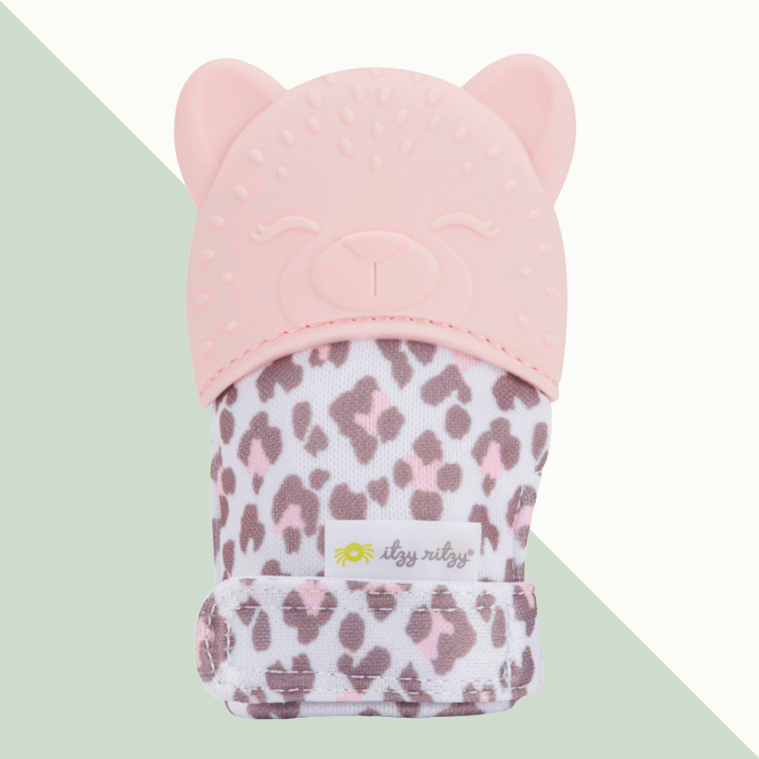 Itzy Mitt™ Silicone Teether Mitt - Leopard - Evvie Bean's Baby Boutique