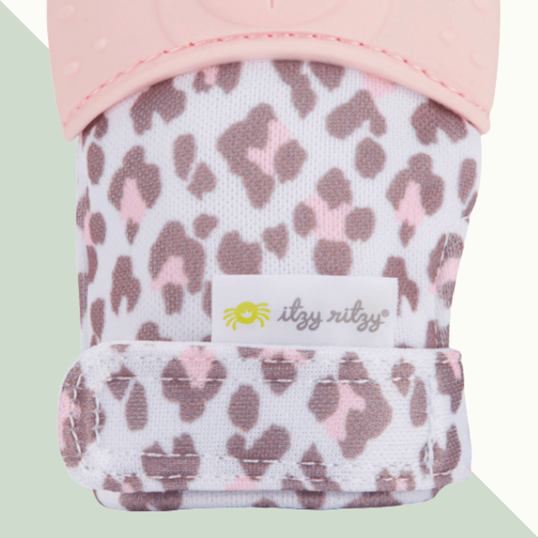 Itzy Mitt™ Silicone Teether Mitt - Leopard - Evvie Bean's Baby Boutique