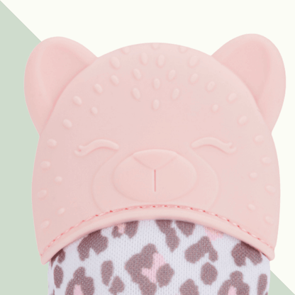 Itzy Mitt™ Silicone Teether Mitt - Leopard - Evvie Bean's Baby Boutique