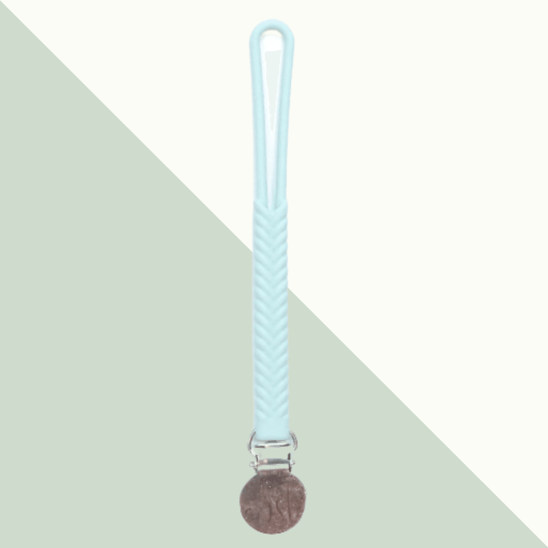 Braided Silicone Pacifier Clip - Evvie Bean's Baby Boutique