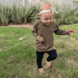 Raglan Sweater - Ribbed Army Green
