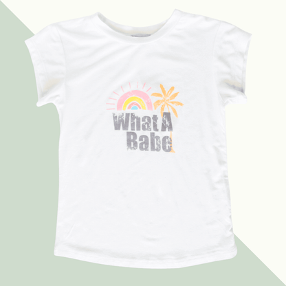 "What a Babe" Graphic Tee - Evvie Bean's Baby Boutique