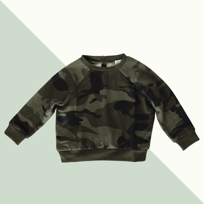 Remi Pullover - Camo - Evvie Bean's Baby Boutique