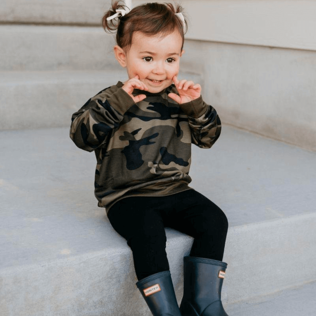 Remi Pullover - Camo - Evvie Bean's Baby Boutique