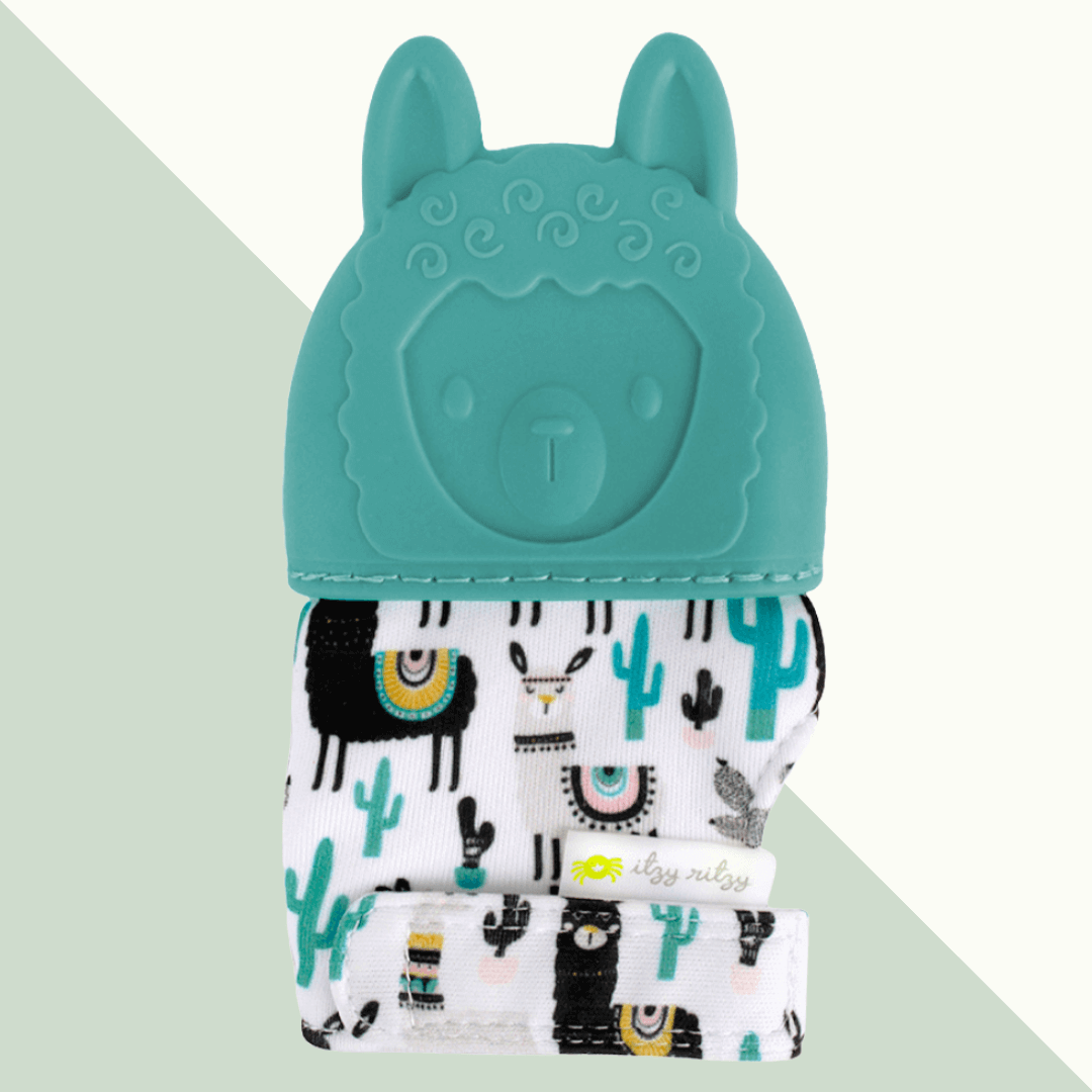 Itzy Mitt™ Silicone Teethering Mitt - Llama - Evvie Bean's Baby Boutique