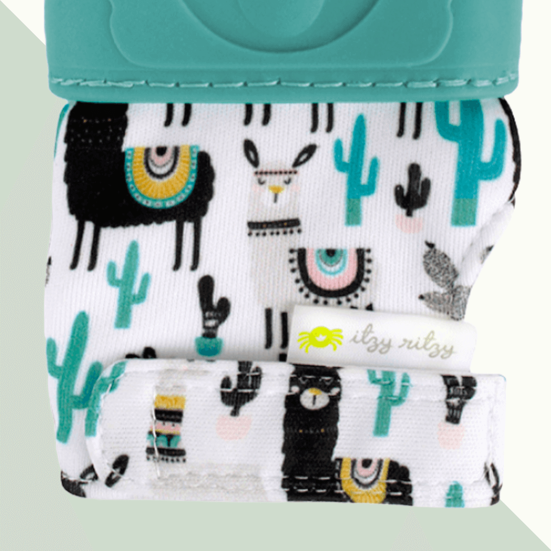 Itzy Mitt™ Silicone Teethering Mitt - Llama - Evvie Bean's Baby Boutique