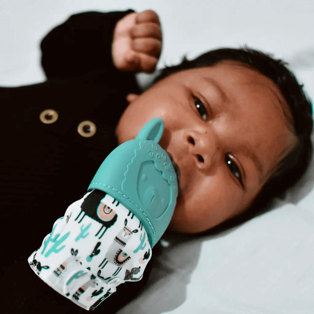 Itzy Mitt™ Silicone Teethering Mitt - Llama - Evvie Bean's Baby Boutique