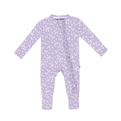 Lilac Posies Bamboo Sleeper - Evvie Bean's Baby Boutique