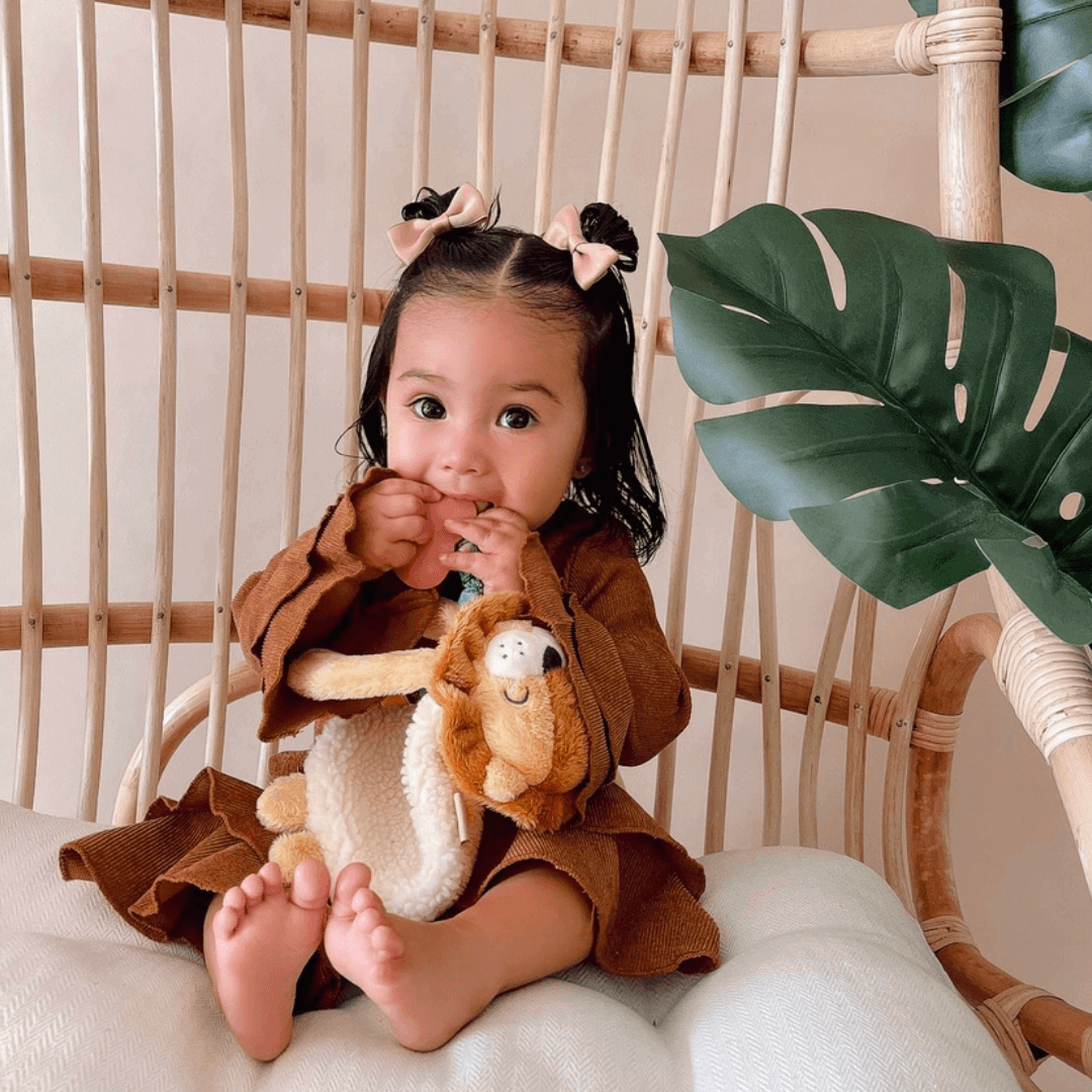 Itzy Lovey™  Lion Plush + Teether - Evvie Bean's Baby Boutique