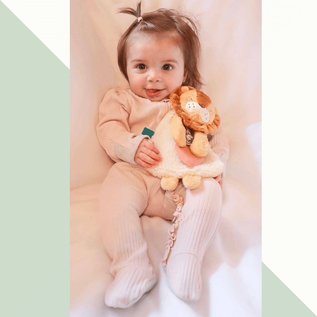 Itzy Lovey™  Lion Plush + Teether - Evvie Bean's Baby Boutique