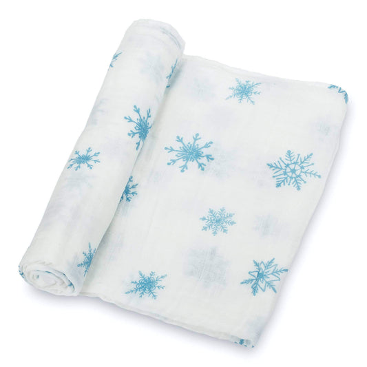 Muslin Swaddle - Snow Day - Evvie Bean's Baby Boutique