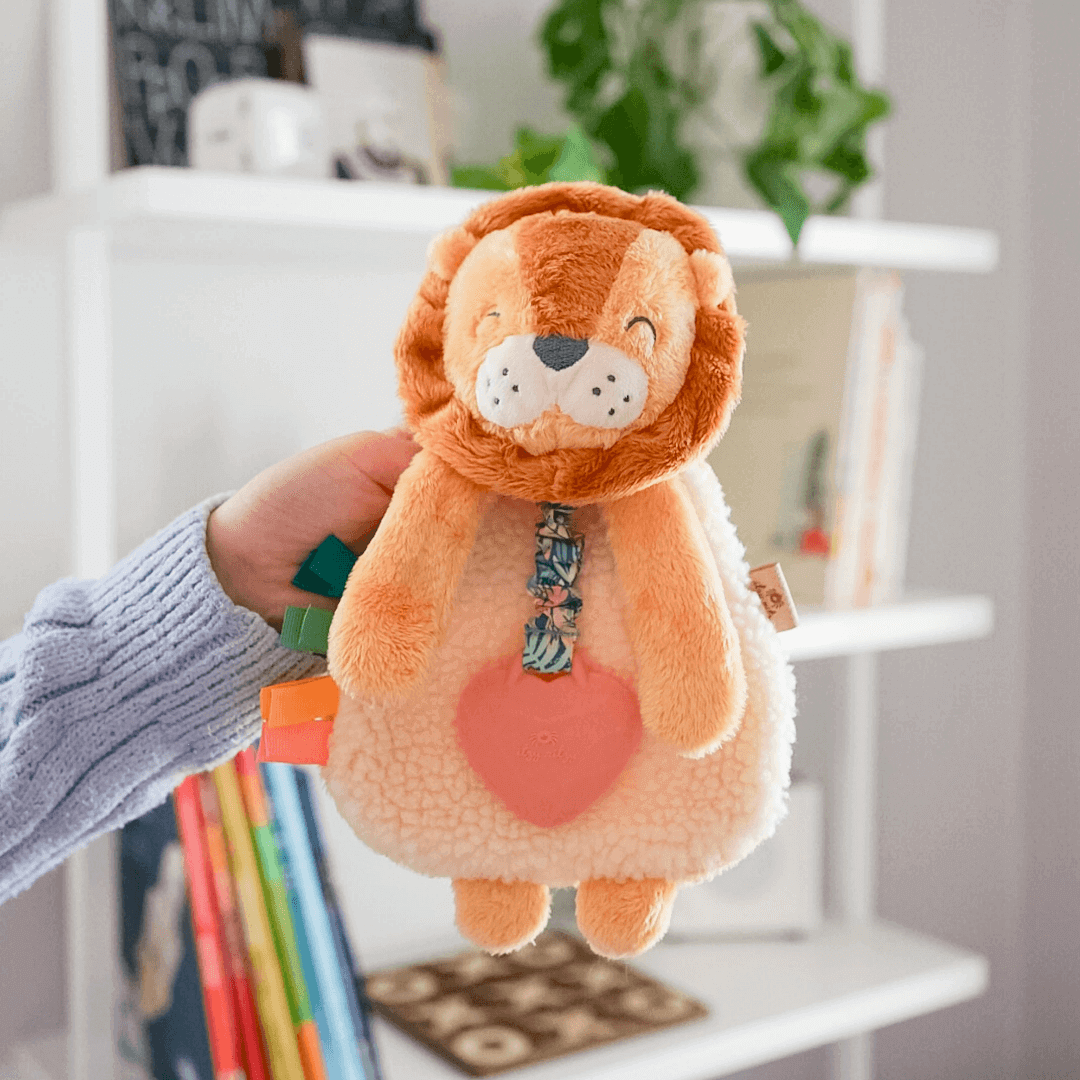 Itzy Lovey™  Lion Plush + Teether - Evvie Bean's Baby Boutique