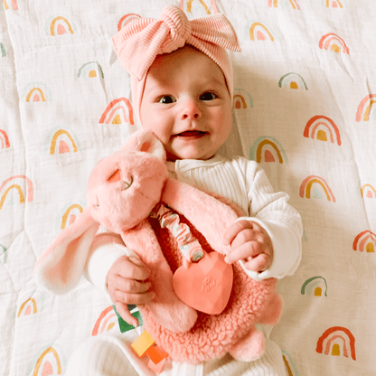 Itzy Lovey™ Bunny Plush + Teether - Evvie Bean's Baby Boutique