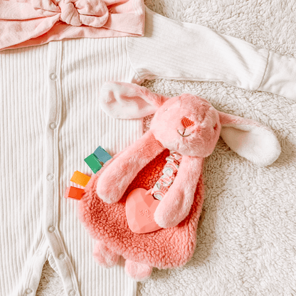 Itzy Lovey™ Bunny Plush + Teether - Evvie Bean's Baby Boutique