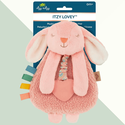 Itzy Lovey™ Bunny Plush + Teether - Evvie Bean's Baby Boutique