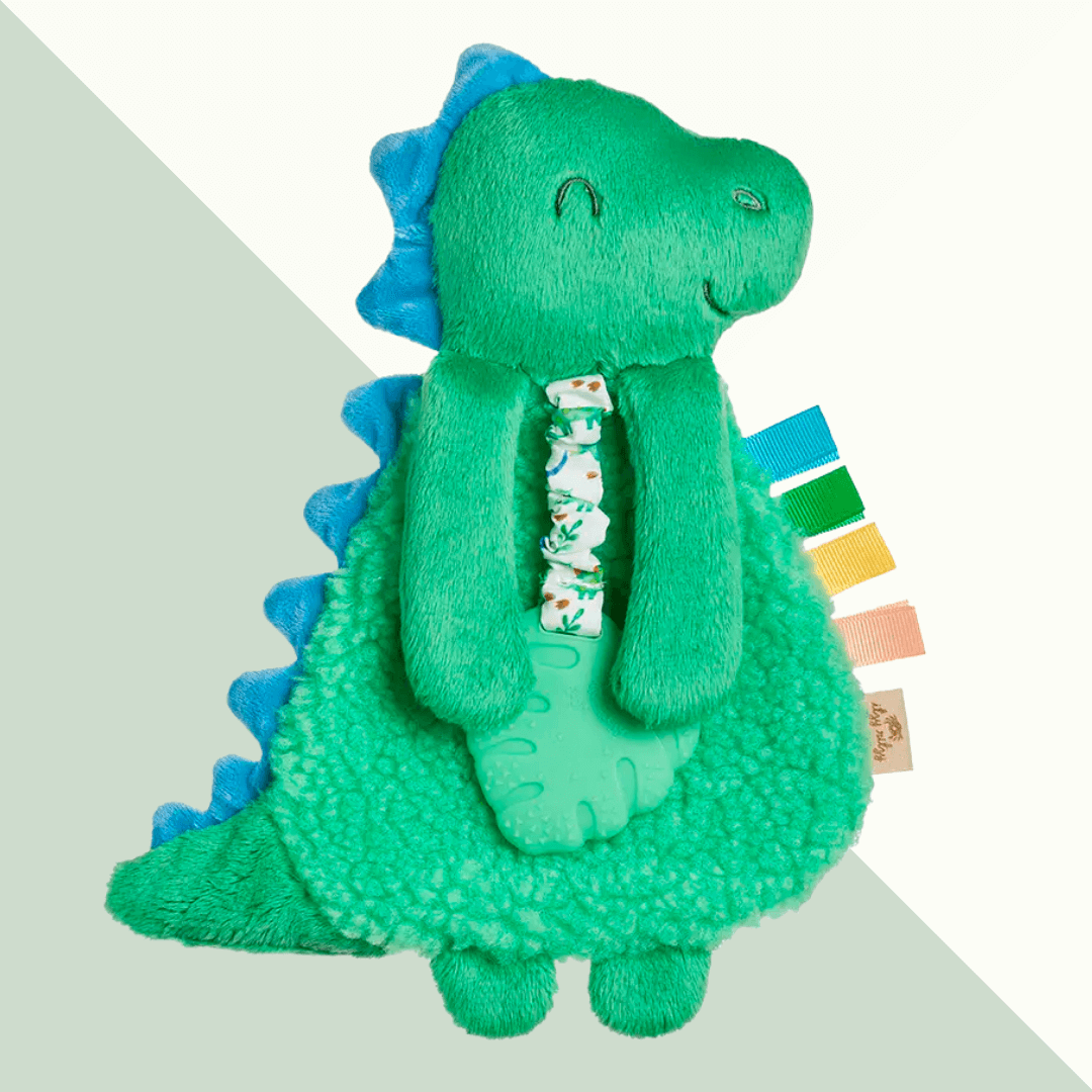 Itzy Lovey™ Dino Plush + Teether - Evvie Bean's Baby Boutique