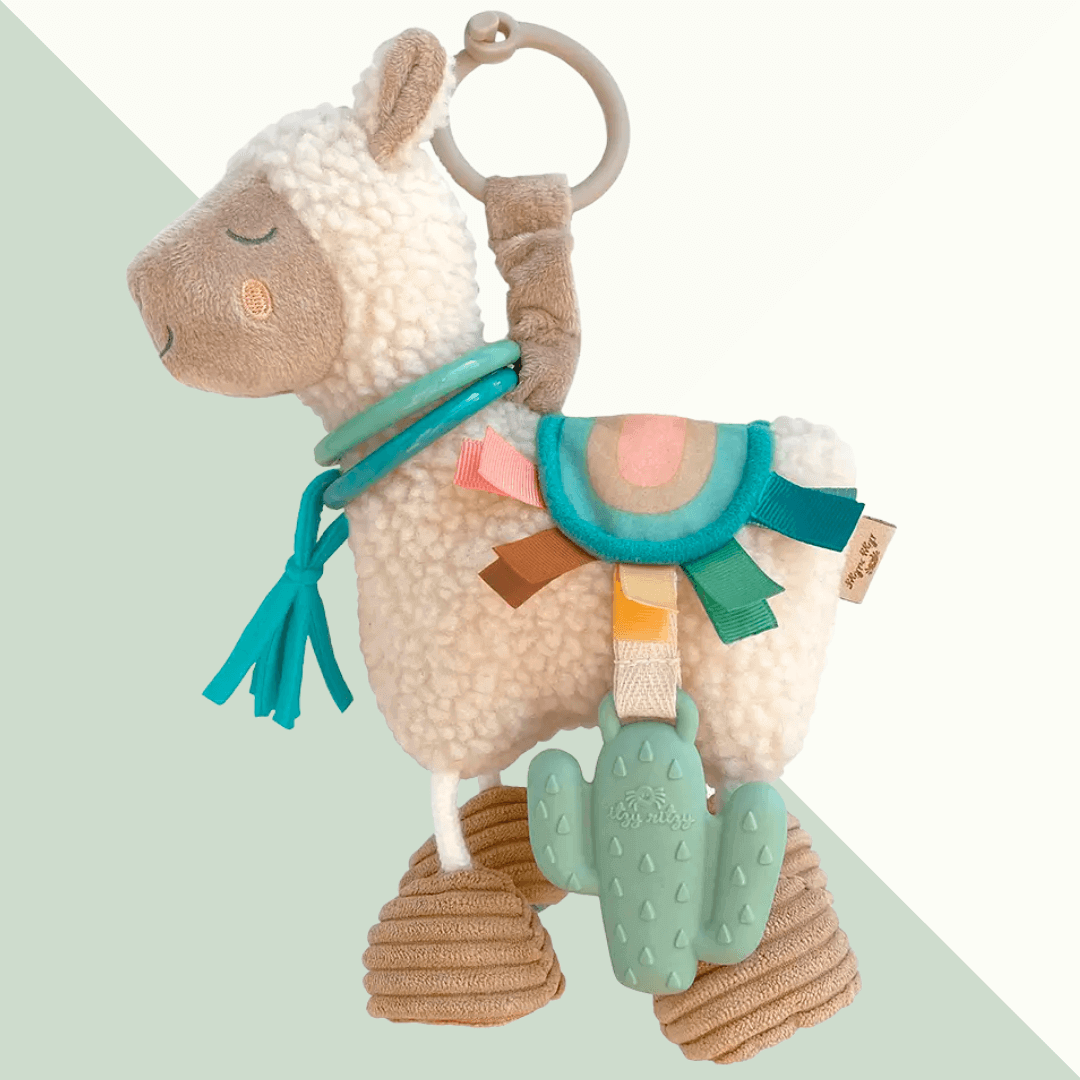 Itzy Friends Link & Love™ Llama Activity Plush + Teether - Evvie Bean's Baby Boutique