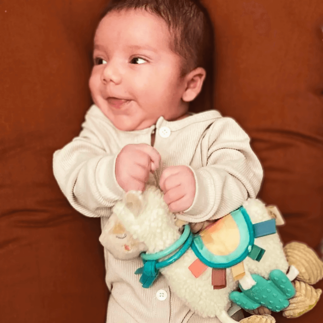 Itzy Friends Link & Love™ Llama Activity Plush + Teether - Evvie Bean's Baby Boutique