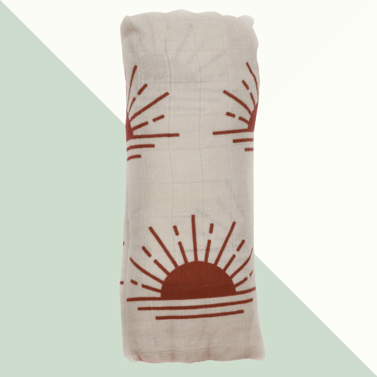 Muslin Swaddle -  Sunburst - Evvie Bean's Baby Boutique